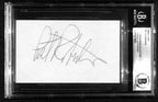 Pat Robertson Political Commentator Signed 3x5 Index Card BECKETT Encapsulated0