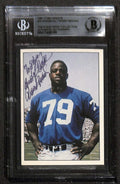 Roosevelt "Rosey" Brown 1981 TCMA Greats #72 Signed Card BECKETT Encapsulated0