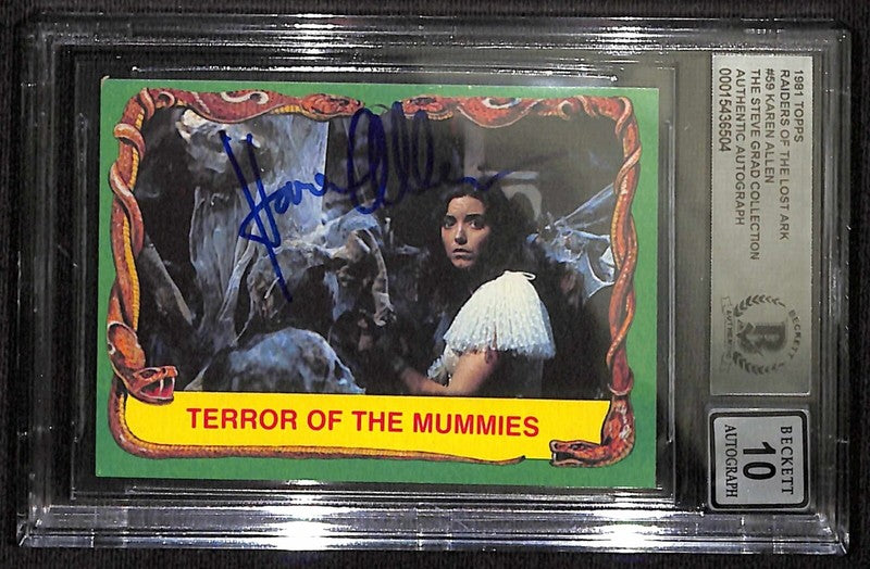 Karen Allen Marion Ravenswood 1981 Topps Indiana Jones #59 BECKETT AUTO 100