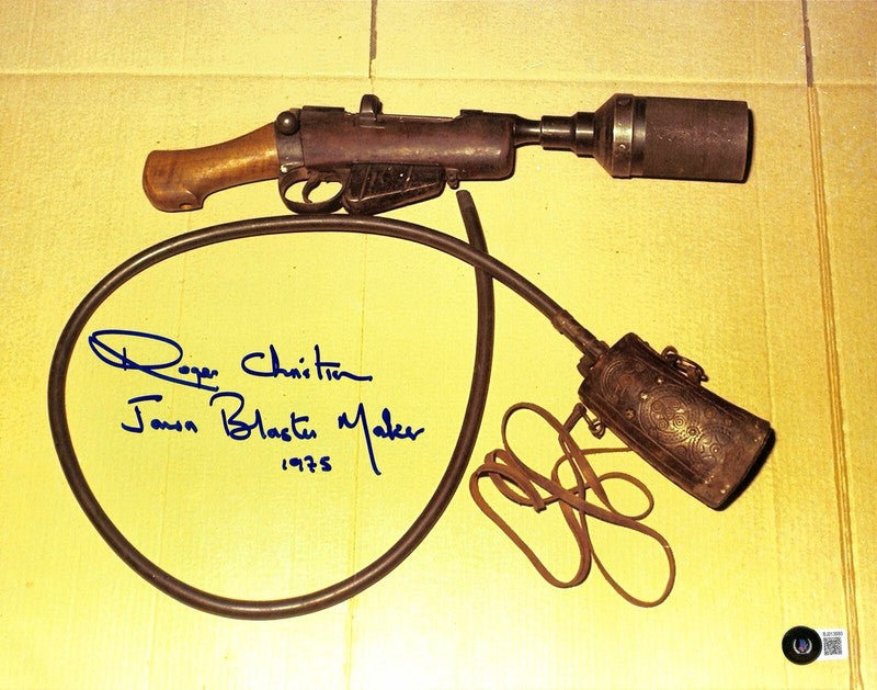 Star Wars Prop Designer Roger Christian Signed 11x14 Photograph BECKETT0