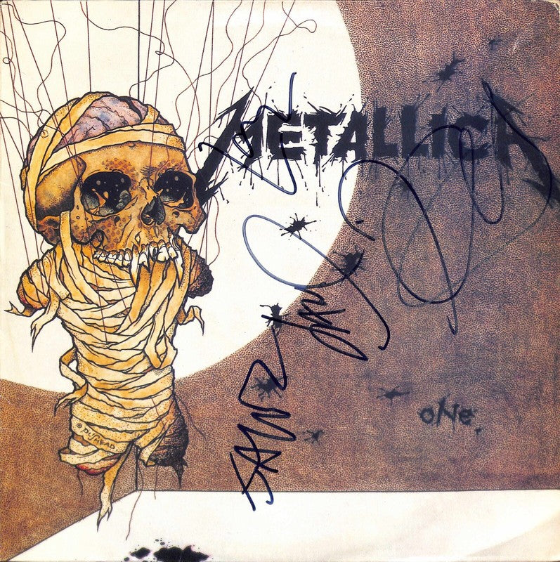 Metallica "One" Signed LP by 4x Hetfield Ulrich Hammett Newsted BECKETT0