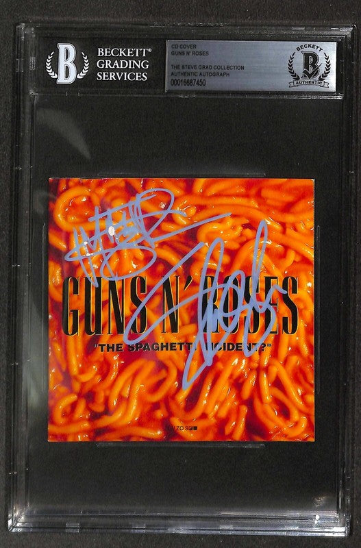 Guns N' Roses The Spaghetti Incident Signed CD Insert BECKETT (Grad Collection)0