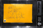 James Hetfield Signed “MUFA" Album Page Beckett BAS (Grad Collection)1