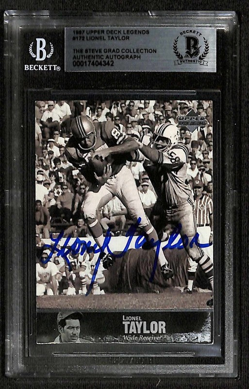 Lionel Taylor Denver Broncos 1997 Upper Deck Legends #172 Signed Card BECKETT0