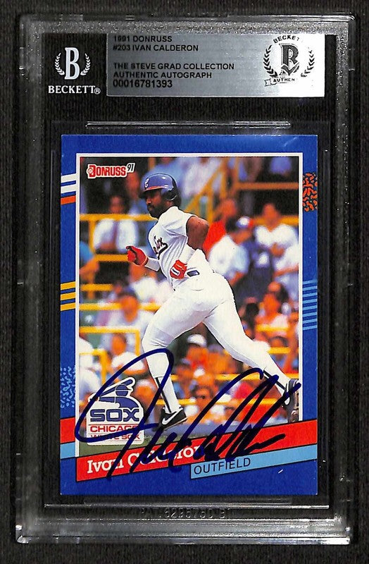Ivan Calderon White Sox 1991 Donruss #203 Signed Card BECKETT 0