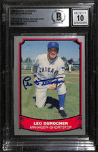 Leo Durocher Signed 1988 Pacific Legends #27 Chicago Cubs HOF Auto 10 BECKETT0