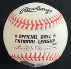 Tim McCarver Cardinals BB HOF Announcer Signed Baseball BECKETT 1