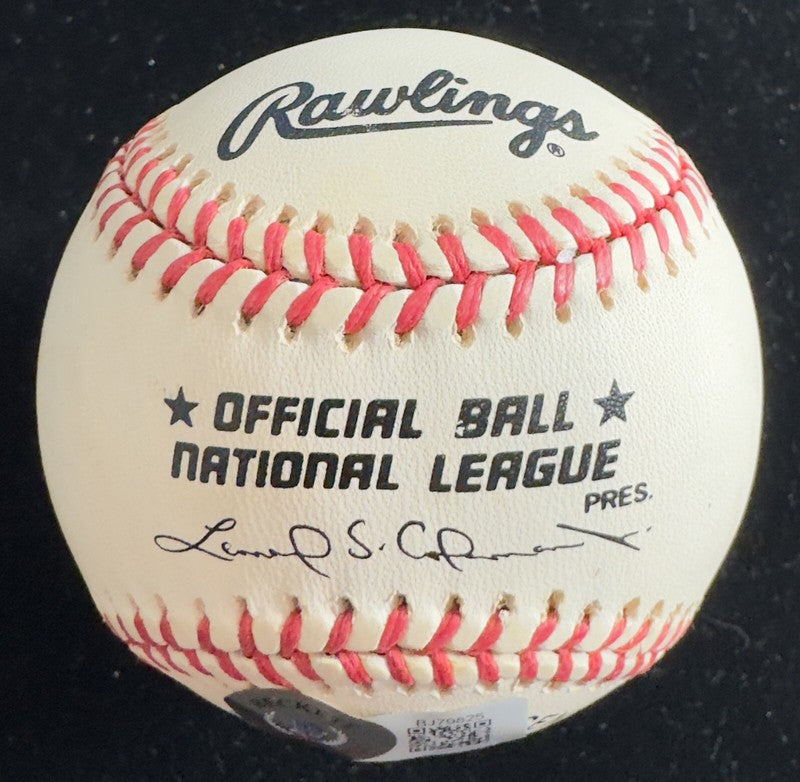 Tim McCarver Cardinals BB HOF Announcer Signed Baseball BECKETT 1