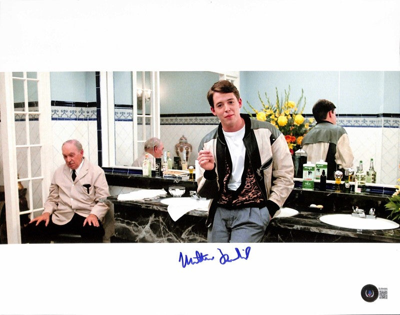 Matthew Broderick “Ferris Bueller” Ferris Bueller's Day Off Signed 11x14 BECKETT0