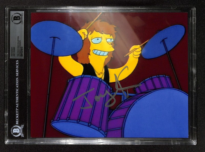 Simpsons Joey Kramer Aerosmith Signed 8x10 Photo BAS(Grad Collection)0
