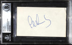 Ted Kennedy United States Senator Signed 3x5 Index Card BECKETT Encapsulated0
