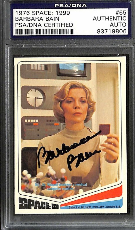 Barbara Bain Signed 1976 Donruss Space: 1999 Card #65 PSA/DNA (Grad Collection)0