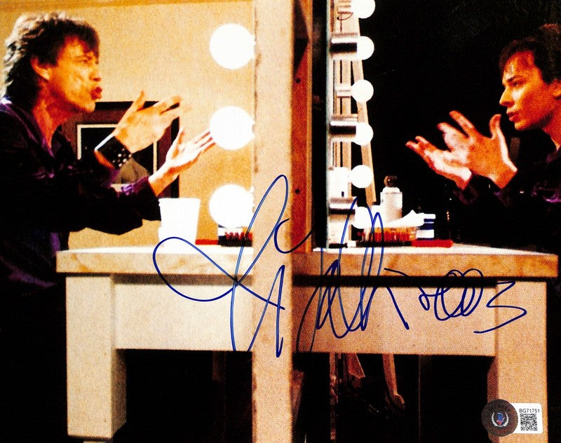 Jimmy Fallon w/Mick Jagger SNL Signed 8x10 Photograph BECKETT 0