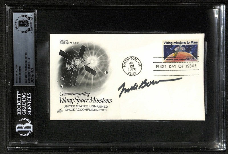 Frank Borman NASA Astronaut Signed FDC Envelope Auto Grade 10 BECKETT0