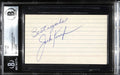Jack Kemp United States Representative Signed 3x5 IndexCard BECKETT Encapsulated0