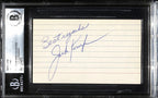 Jack Kemp United States Representative Signed 3x5 IndexCard BECKETT Encapsulated0