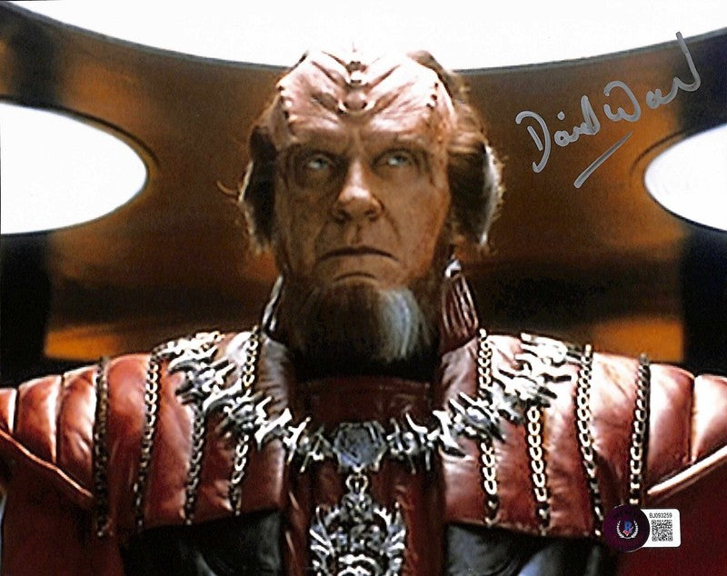 David Warner "Gorkon" Star Trek the Undiscovered Country Signed 8x10 Photo BAS0