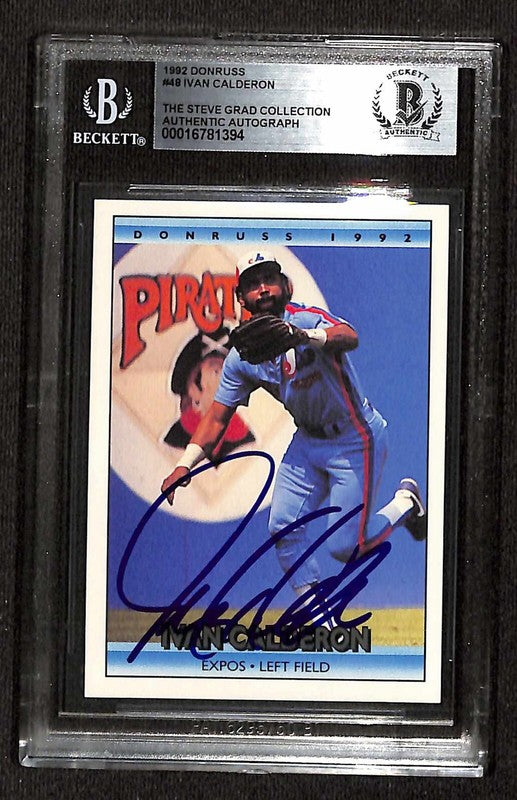 Ivan Calderon Montreal Expos 1992 Donruss #48 Signed Card BECKETT0