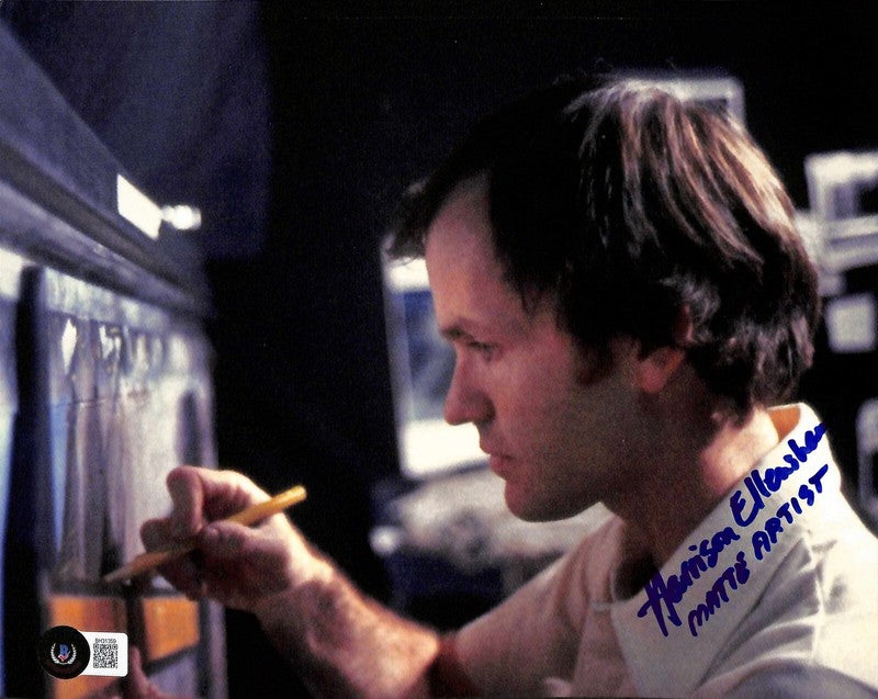 Harrison Ellenshaw Star Wars ILM Matte Painter Signed & Insc 8x10 Photo BECKETT0