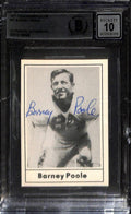 Barney Poole 1977 Touchdown Club #37 Signed Auto Grade 10 BECKETT 0