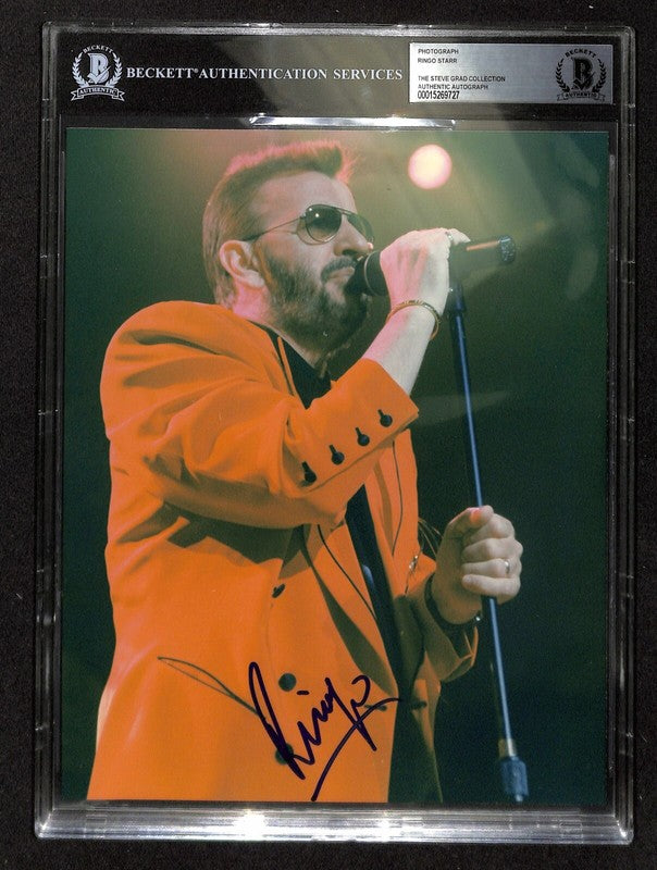 Ringo Starr Beattles Drummer Signed 8X10 Photograph BAS (Grad Collection)0