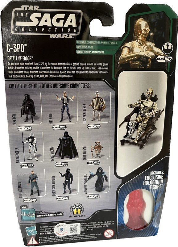 Anthony Daniel C-3PO Signed Star Wars 2004 Saga Collection BAS1