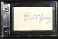 Burt Young Rocky "Pauly" Signed 3x5 Index Card BECKETT AUTOGRAPH0