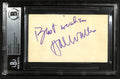 Hal B. Wallis Casablanca True Grit Signed Index Card Beckett Autograph0