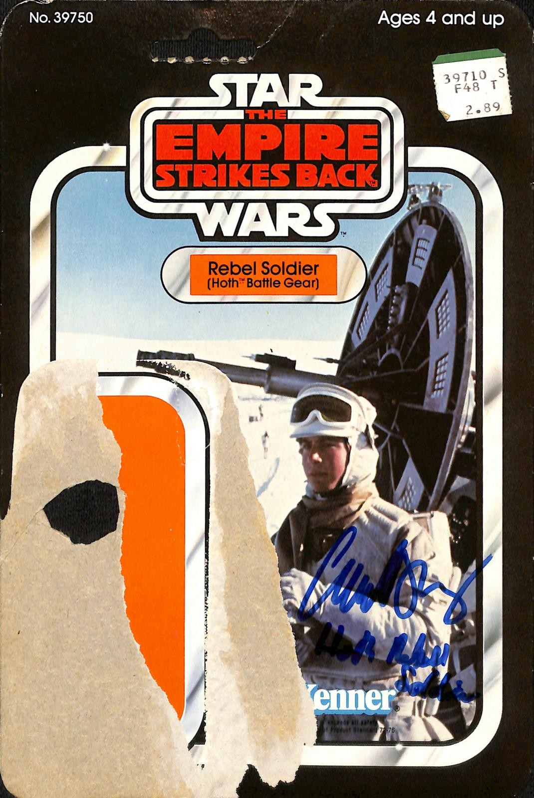Carl Bang Signed Star Wars Empire Strikes Back Rebel Soldier Card Back0