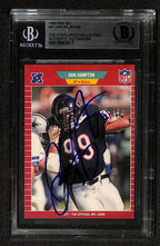Dan Hampton Signed 1989 Pro Set Bears HOF Football Card Beckett0