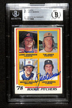 Jack Morris Signed 1978 Topps Rookie Pitchers Card Beckett Slab0