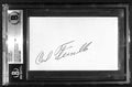Carl Furillo Brooklyn Dodgers Signed 3x5 Index Card Beckett Slab0