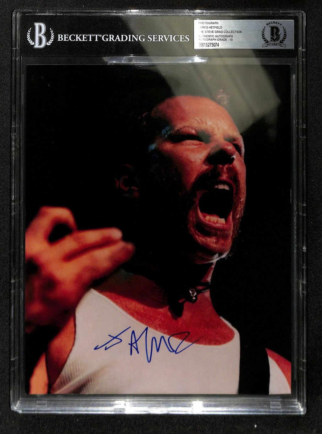 James Hetfield Load Era Metallica Signed 8x10 Photo Beckett Auto 100