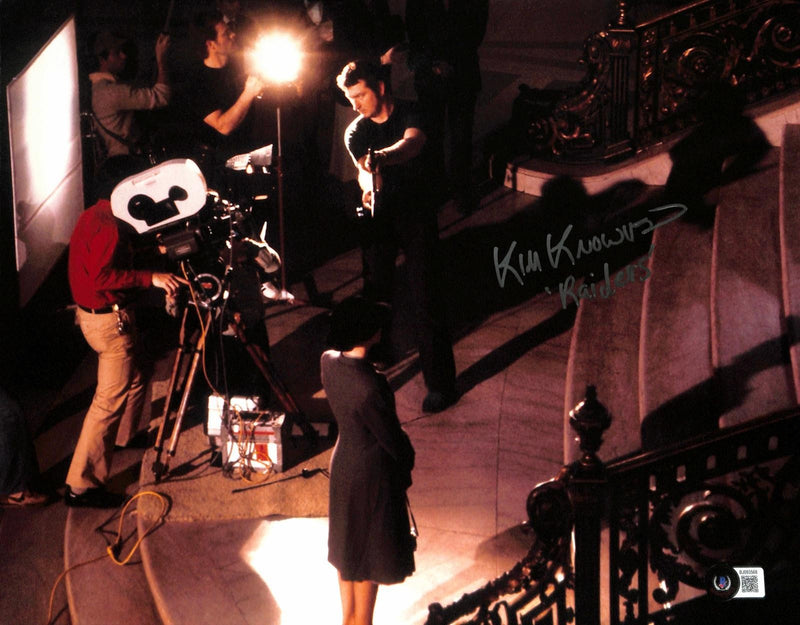 Kim Knowlton Signed "Raiders" Behind the Scenes Photo 11x14 Beckett0