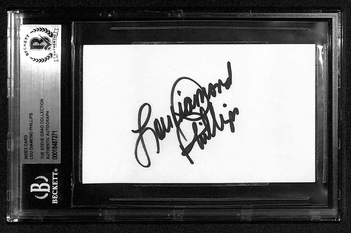 Lou Diamond Phillips young Guns La Bamba Signed Index Card Beckett0