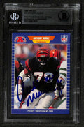 Anthony Munoz Signed 1989 Pro Set Bengals Card Beckett Auto0