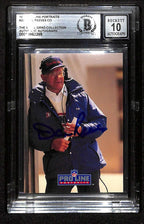 Dan Reeves Signed 1991 Pro Line Portraits Broncos Card BAS Auto 100