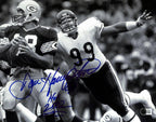 Dan Hampton Signed Chicago Bears 11x14 Photo Inscribed HOF 2002 Beckett Auth0