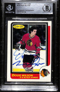 Doug Wilson Signed 1986-87 O-Pee-Chee Blackhawks Trading Card BECKETT0