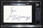 Lars Ulrich Metallica Founder/Drummer Signed Index Card Beckett Slab0