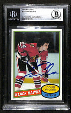 Doug Wilson Signed 1980 Topps Blackhawks Trading Card BECKETT0