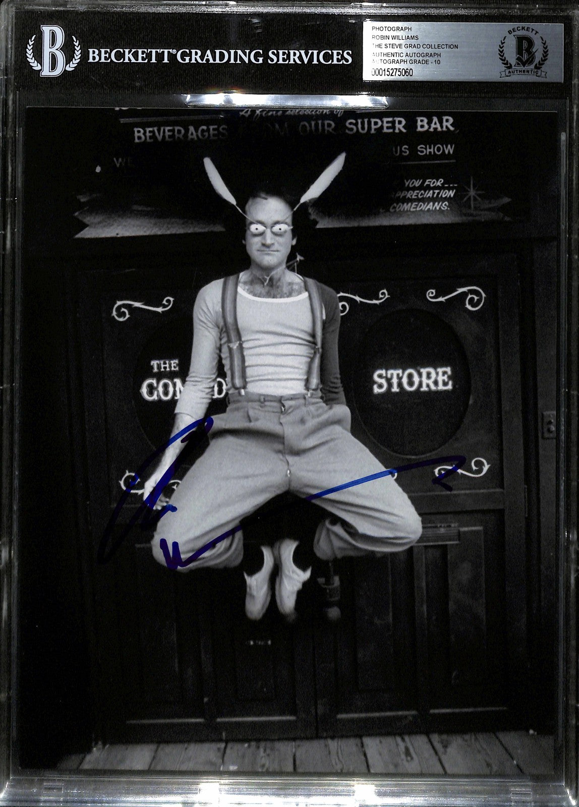Robin Williams Signed 8x10 Photo Beckett Slab Autograph Grade 100