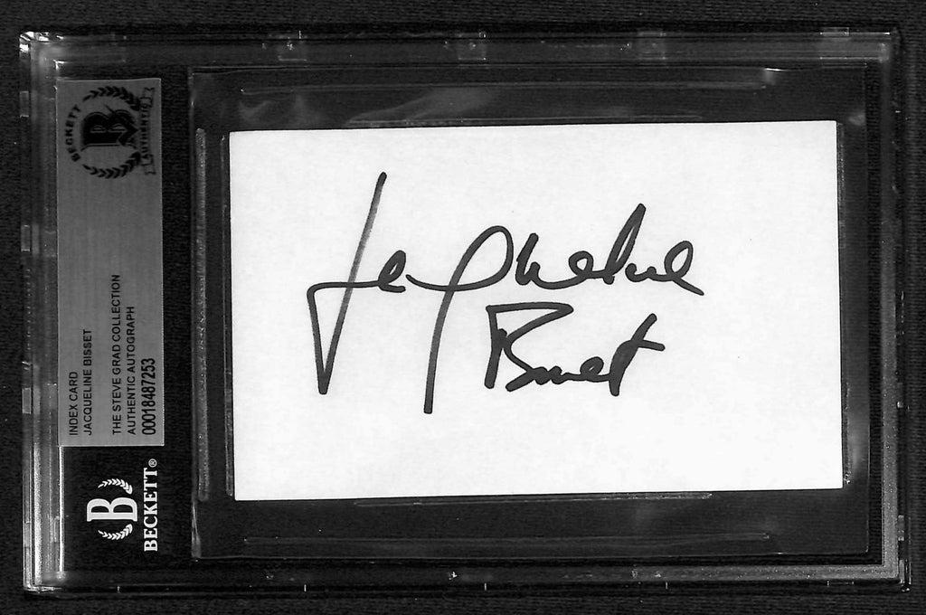 Jacqueline Bisset Actress Signed 3x5 Index Card Beckett Slab0