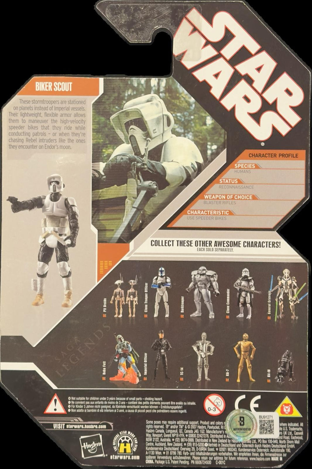 Nilo Rodis-Jamero Signed Star Wars Biker Scout Saga Legends Figure1