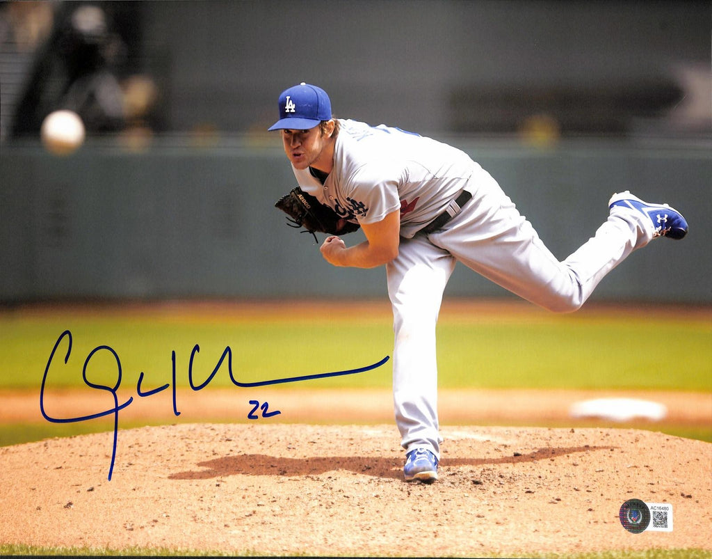 Clayton Kershaw LA Dodgers Signed 11x14 Photo BECKETT AUTO 100