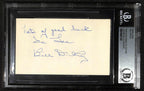 Bill Dickey NYY BB HOF Signed Index Card Beckett Slabbed Autograph0