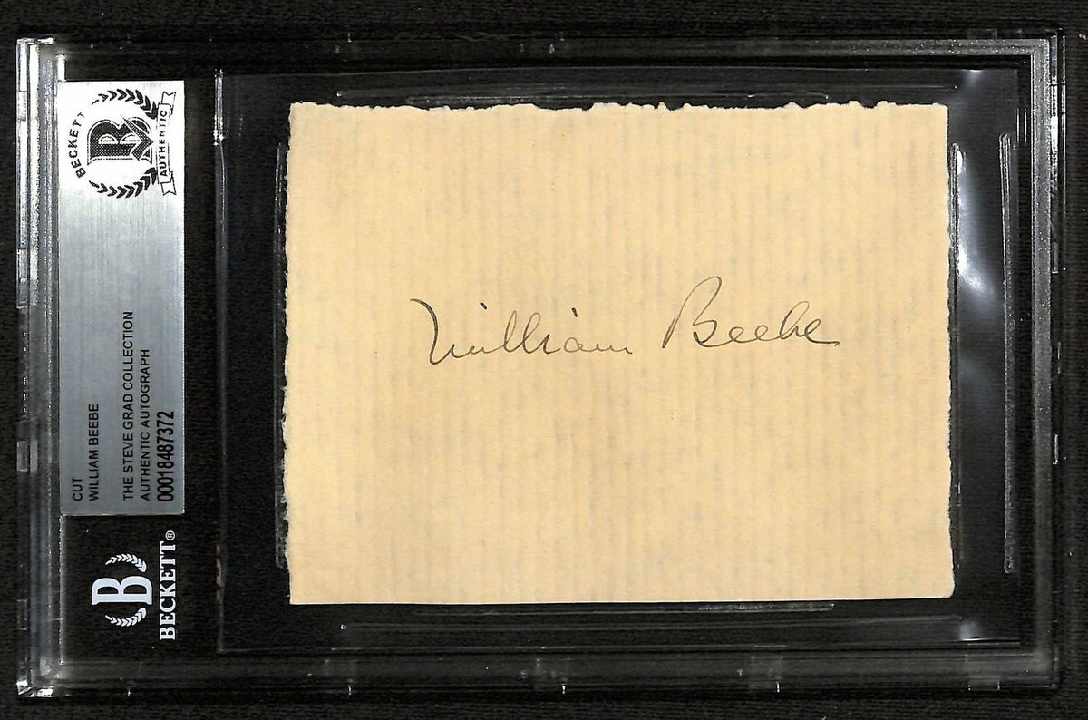 William Beebe Scientist & Author Signed Cut Beckett Autograph0