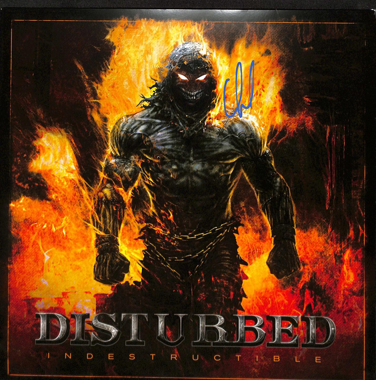David Draiman Signed Disturbed Indestructible Album Cover Beckett0