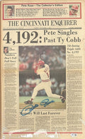 Pete Rose Signed #4192 Cincinnati Enquirer Newspaper 9-12-85 Beckett0