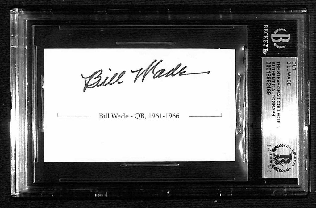 Bill Wade Chicago Bears signed QB 1961-1966 cut autograph Beckett Auto0
